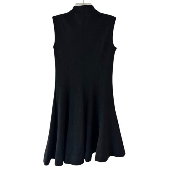 Vintage Act III Mod Black Wool Dress w/ Rhinestone Buttons - Picture 3 of 14